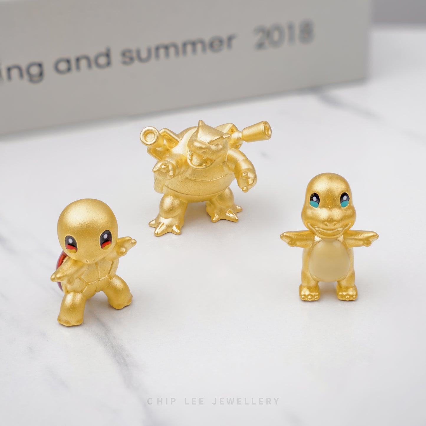 999 Pure Gold Charmander Pokémon Figurine