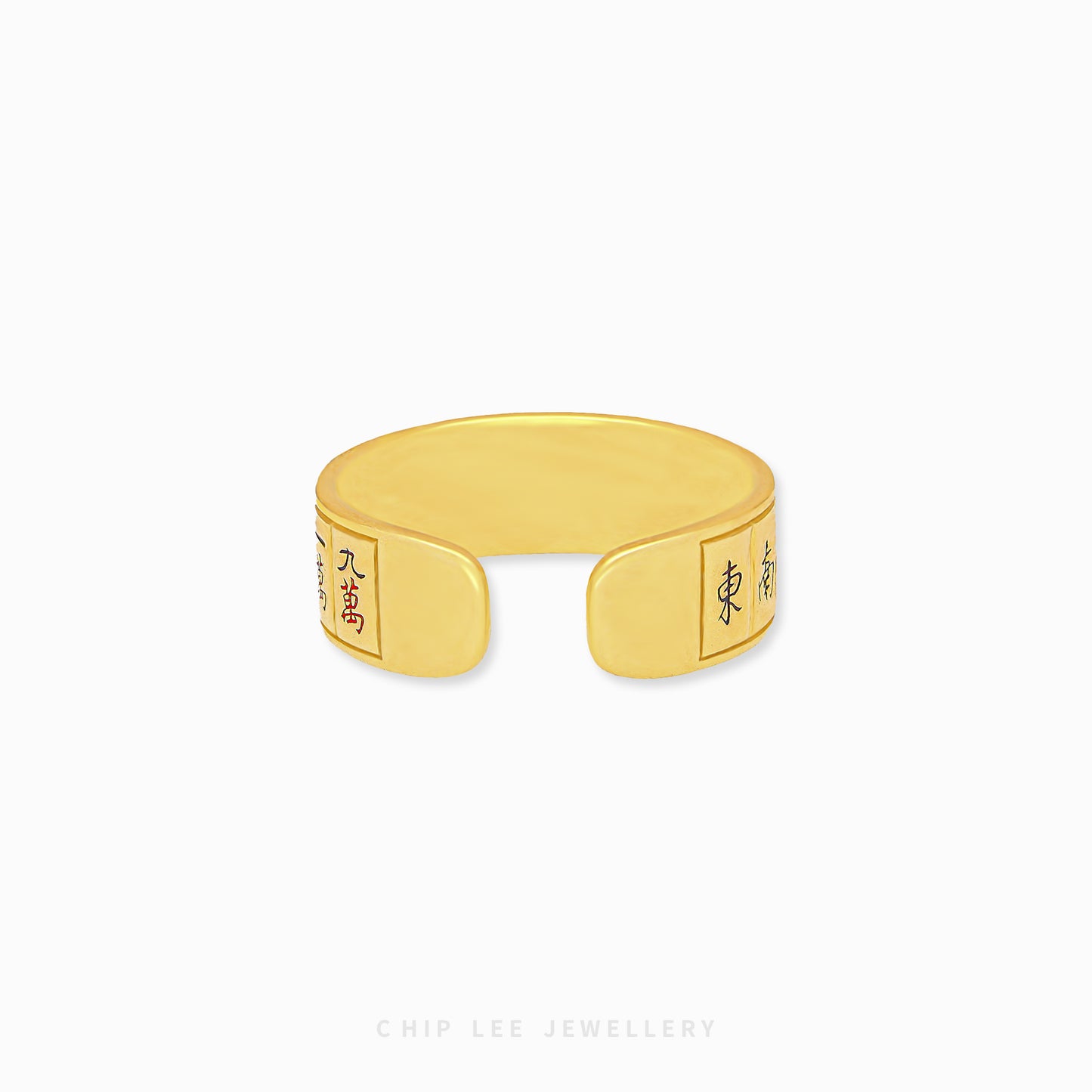 13 Wonders Mahjong Enamel Ring with enamel tiles, combining Mahjong tradition and modern style for a playful, unique jewellery piece.