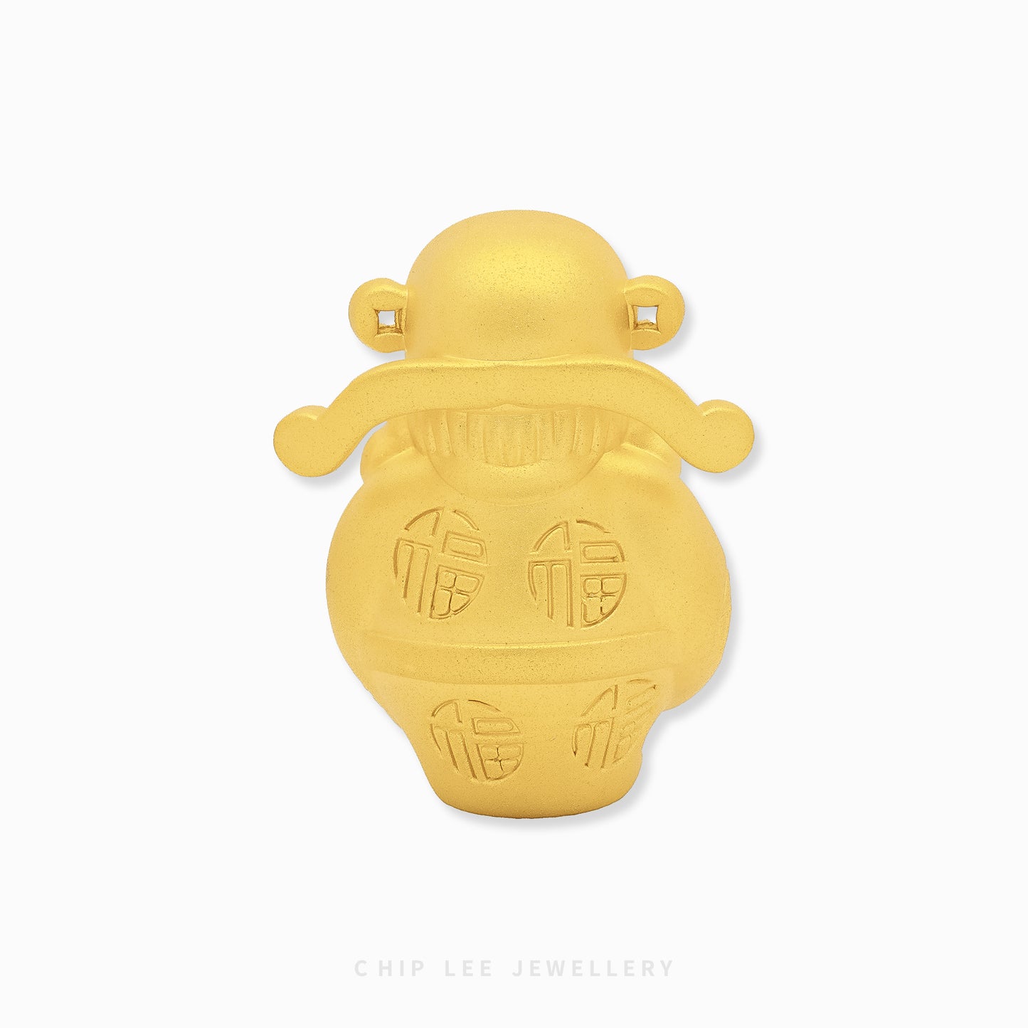 999 pure gold God of Wealth (財神) figurine by Chip Lee Jewellery symbolising prosperity, good fortune and Chinese wealth tradition with fine detail.