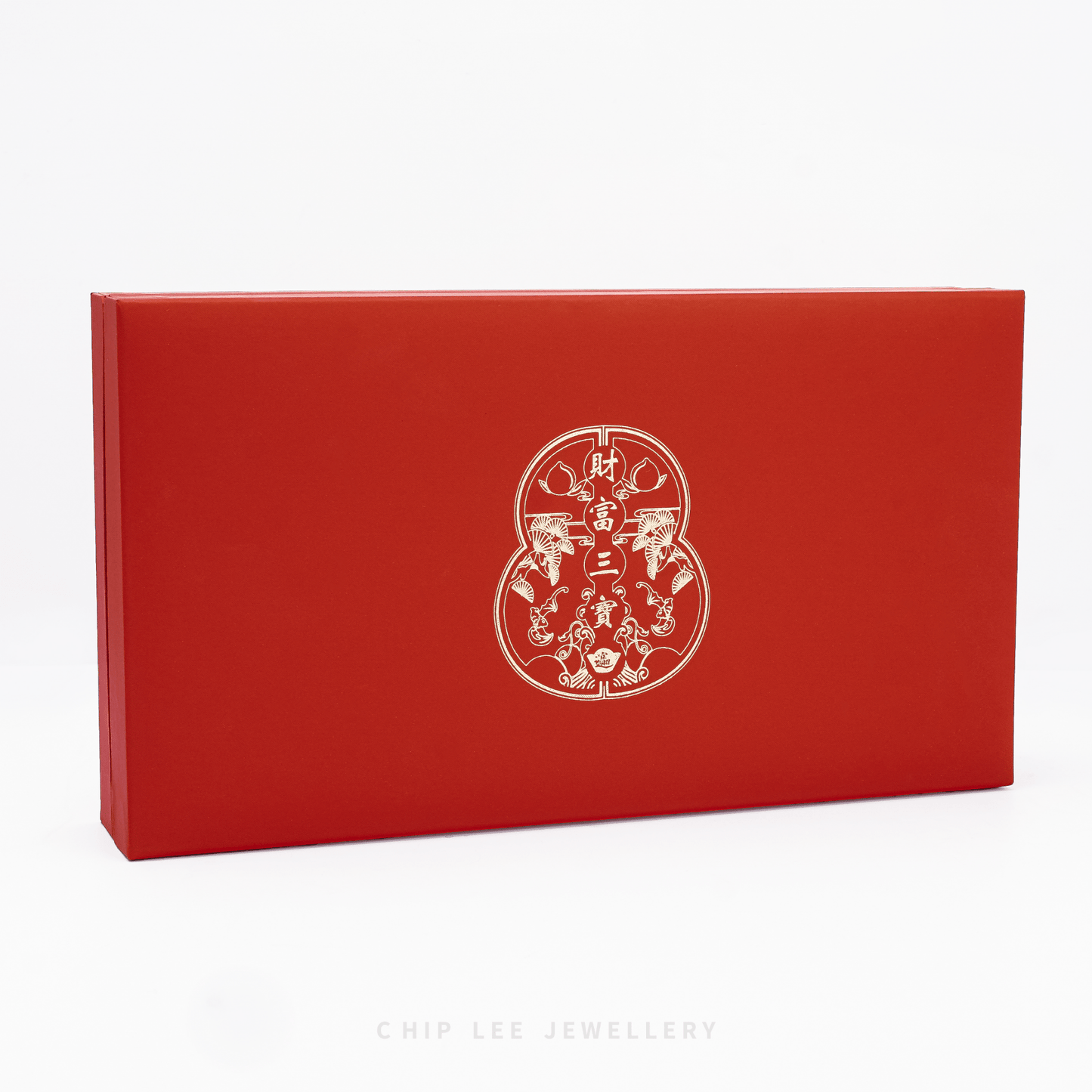 Chip Lee Singapore 999 Pure Gold Three Treasures of Wealth (財富三寶) Collectable. 24K gold plaque in red box for prosperity.