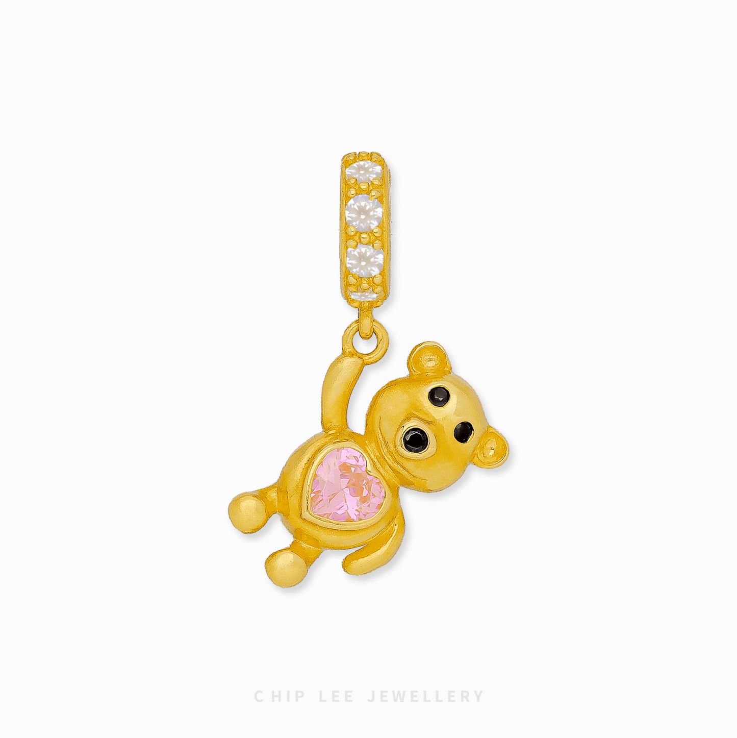 916 Gold Bear Charm by Chip Lee Jewellery Singapore. Endearing charm symbolizing strength, courage, protection, and family love.
