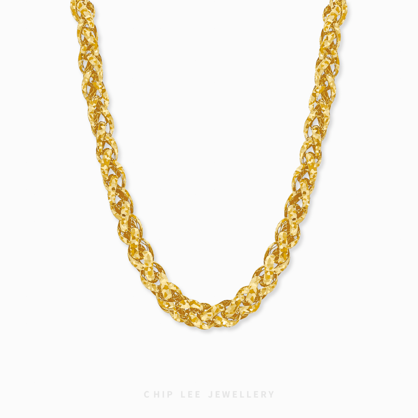 Chunky Pleaded Chain in 916 gold
