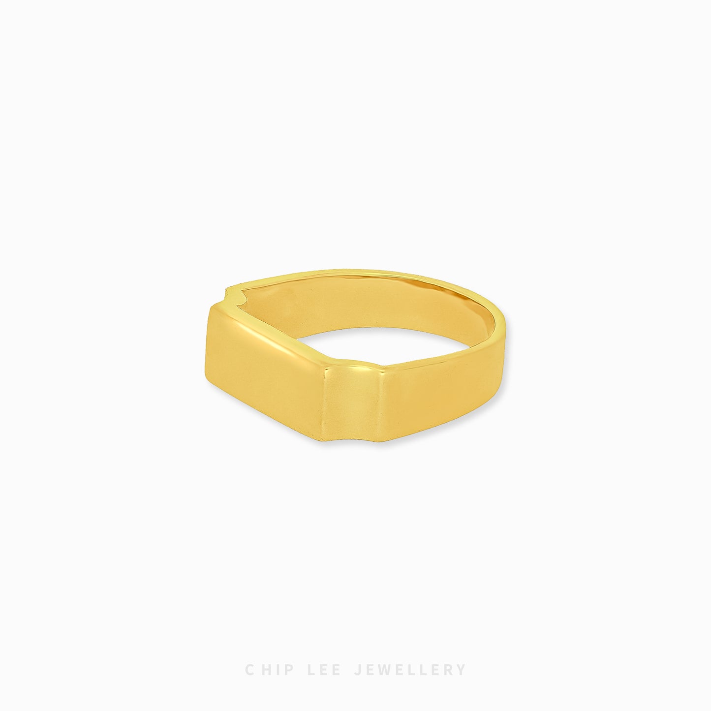 Classic Bar Ring with sleek minimalist bar-style band in 916 gold by Chip Lee Jewellery Singapore