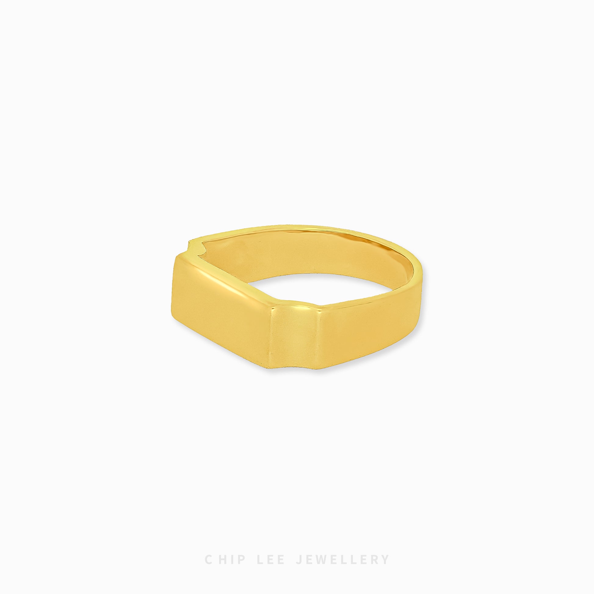 Classic Bar Ring with sleek minimalist bar-style band in 916 gold by Chip Lee Jewellery Singapore