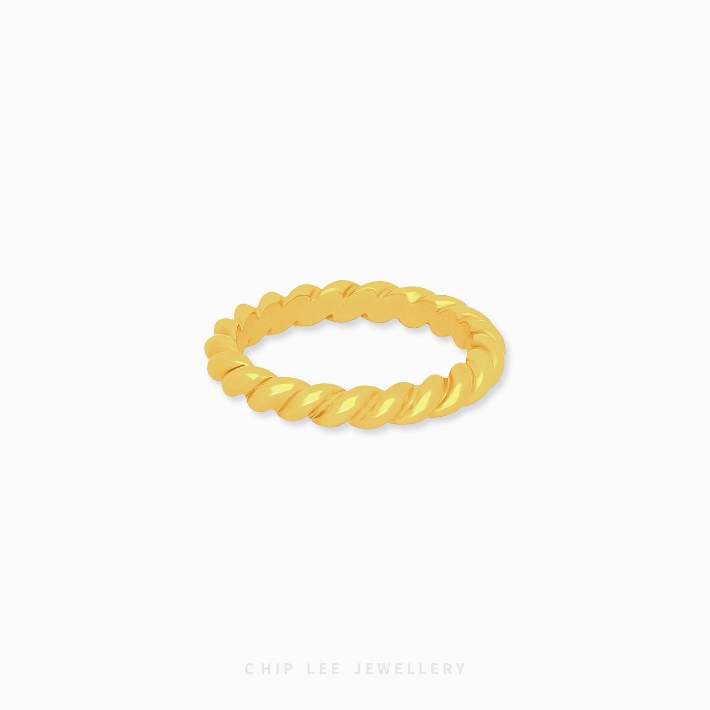 Classic Twist Ring by Chip Lee Jewellery, 916 gold, featuring an elegant intertwining design, adding timeless appeal to any ensemble.