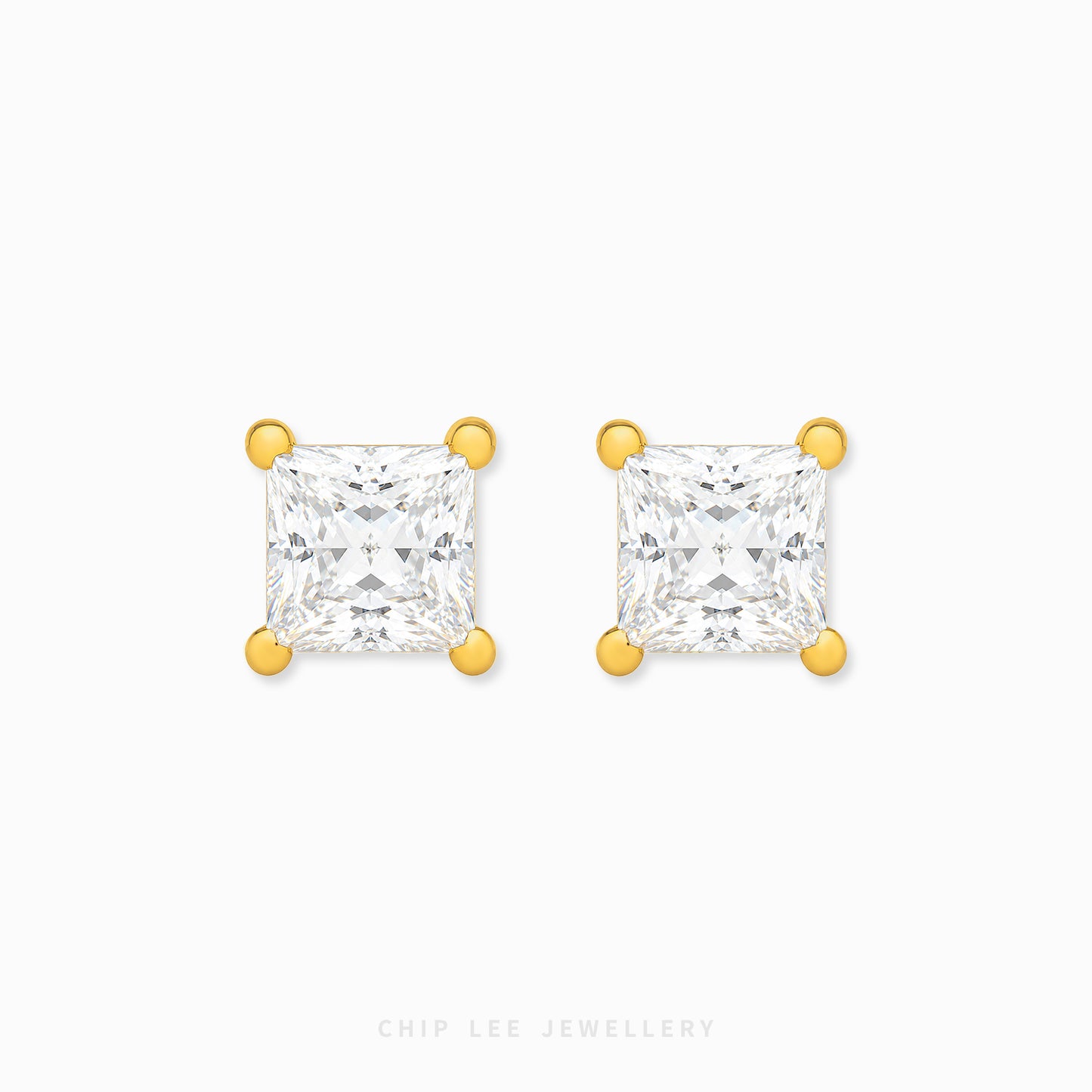 Elegant cubic zirconia stud earrings with brilliant sparkle