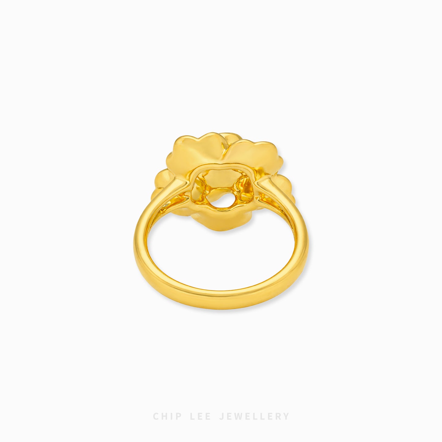 999 gold flower ring elegant feminine style