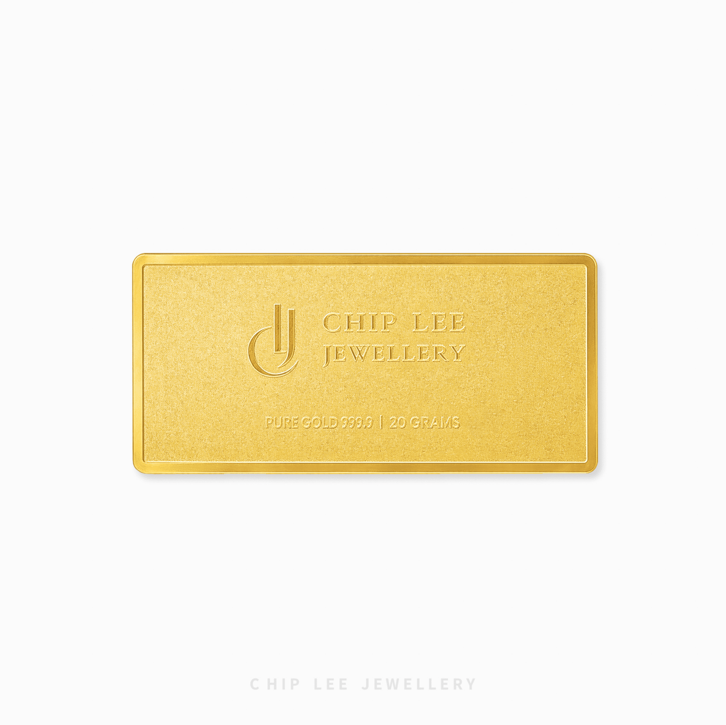 Hari Raya EID Blessings 999 Gold Bar by Chip Lee Jewellery Singapore featuring festive 24K pure gold embossed design for gifting.