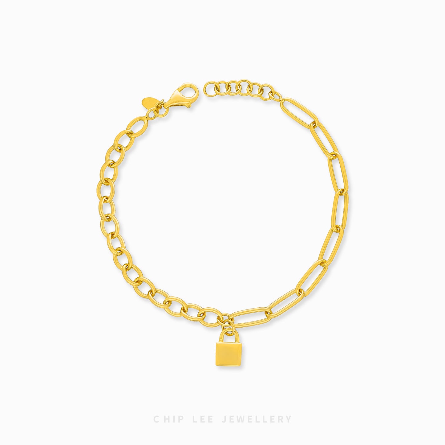 Mixed Chain Lock Bracelet