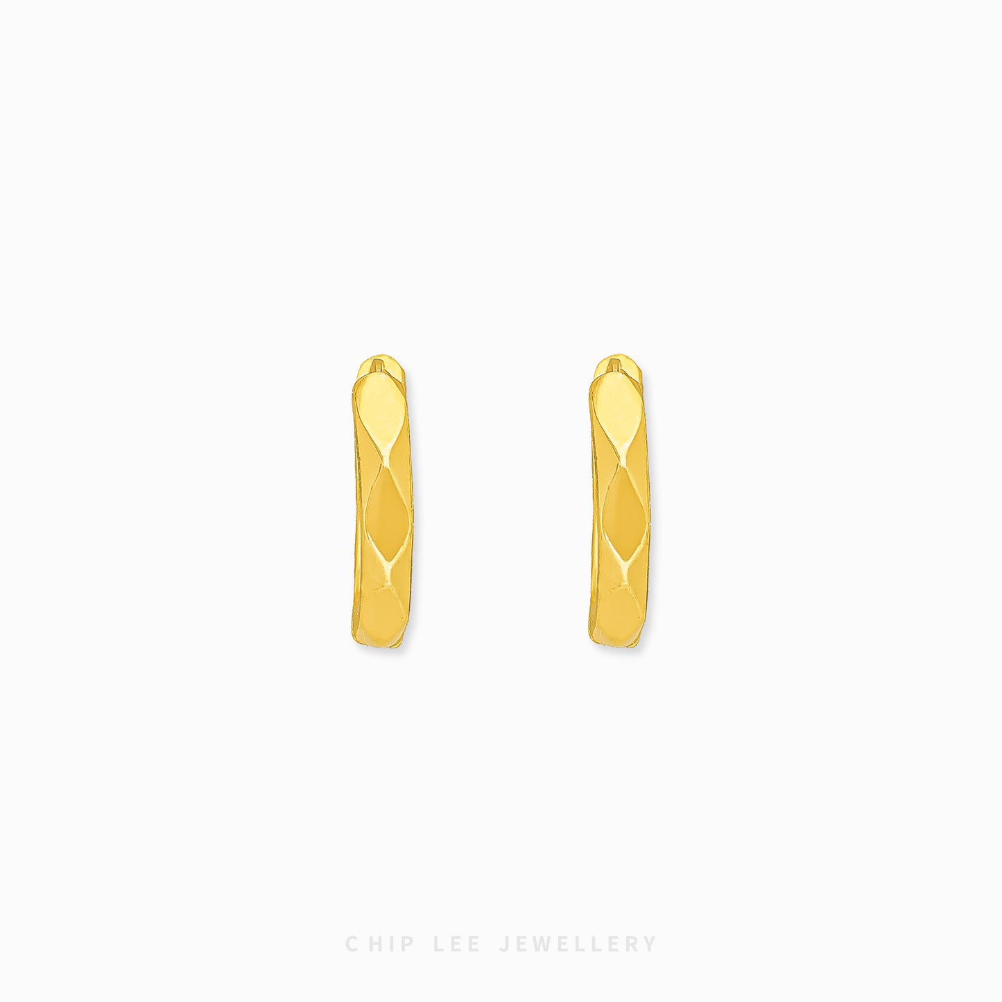Geometric Cut Hoop Earring