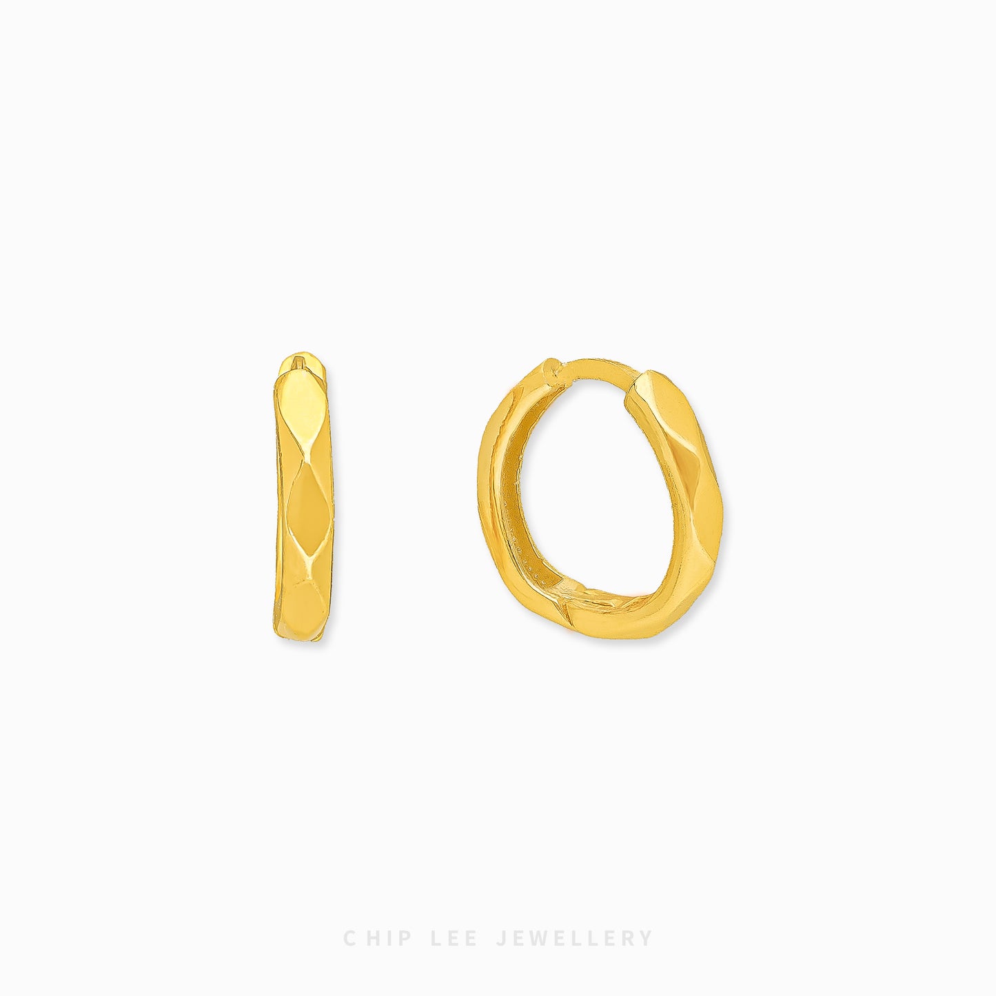 Geometric Cut Hoop Earring