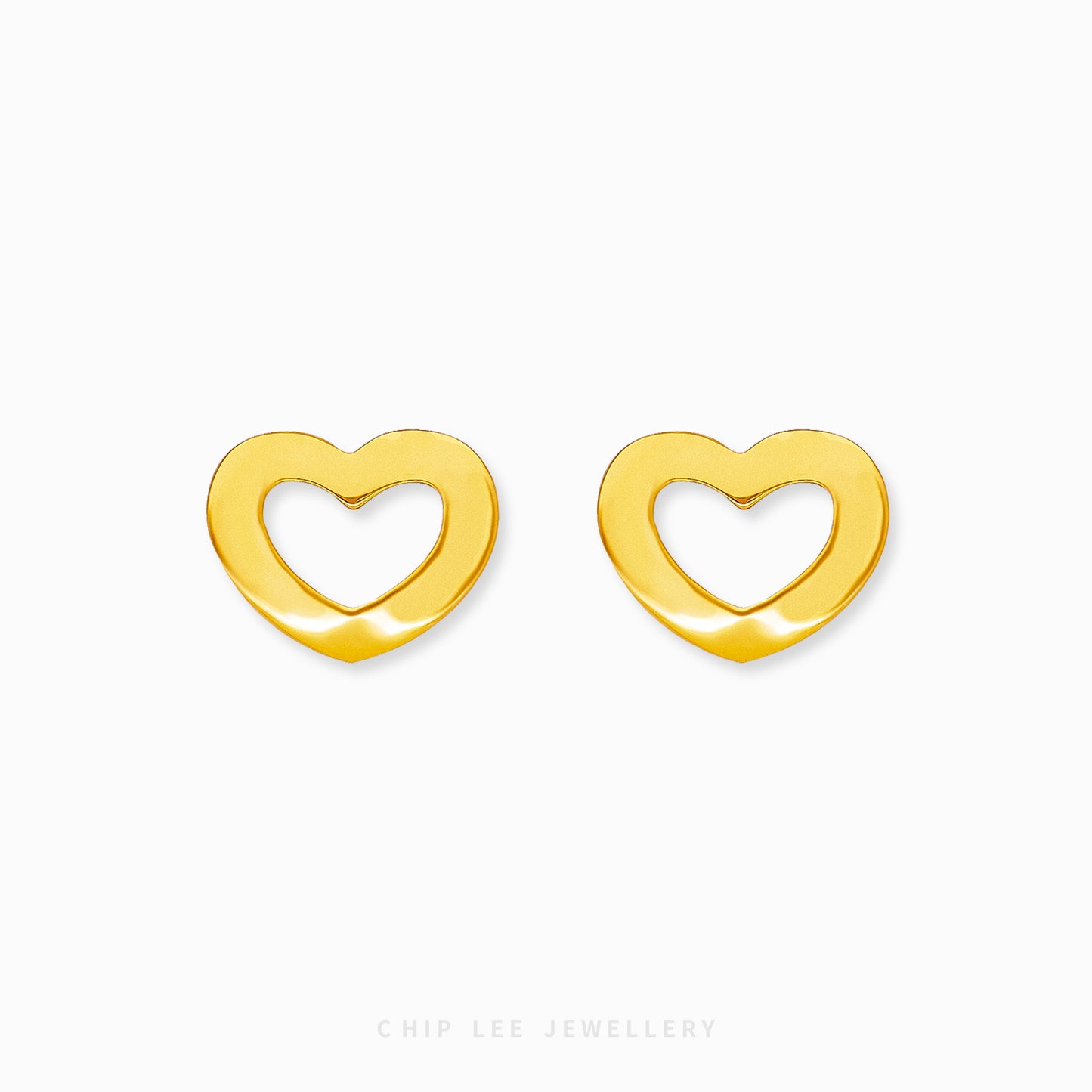 Hollow Heart Stud Earring - Chip Lee Jewellery