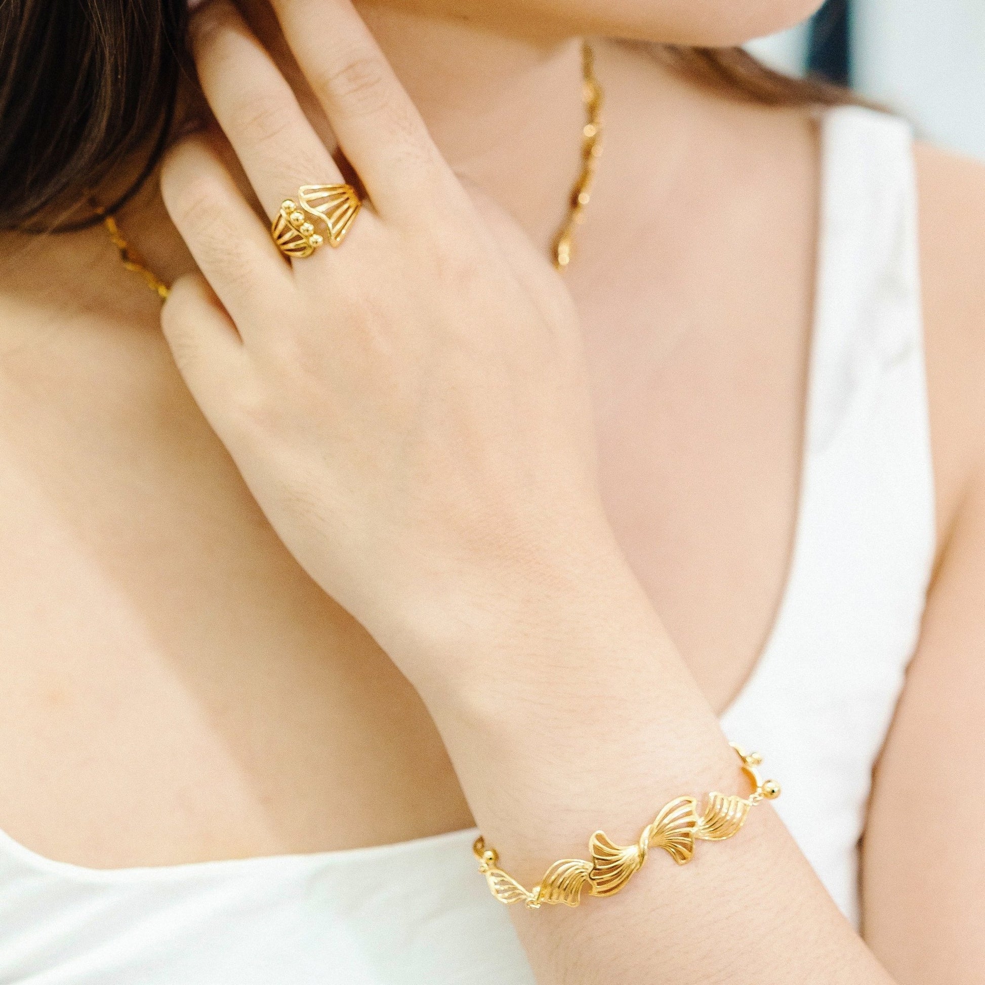 Ribbon Detail Statement Bracelet - Chip Lee Jewellery