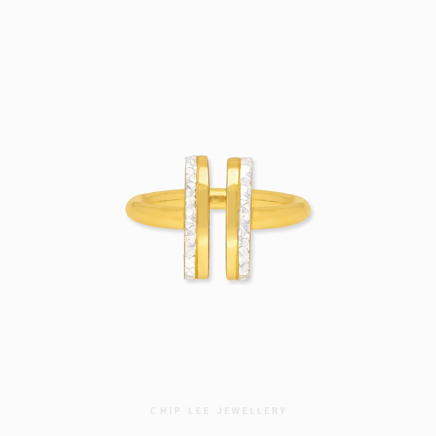 Duo Tone Parallel Cuff Ring