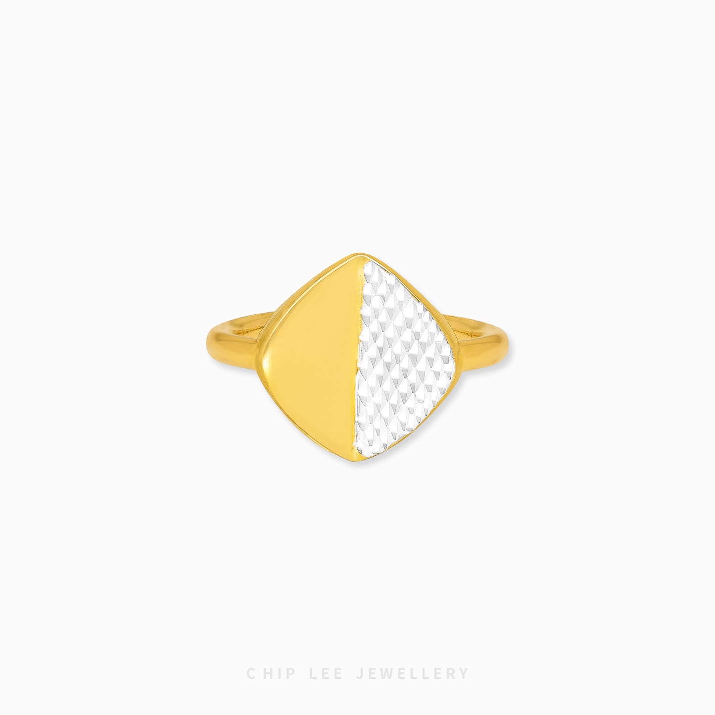 Duo Tone Diamond Shape Ring - Chip Lee Jewellery