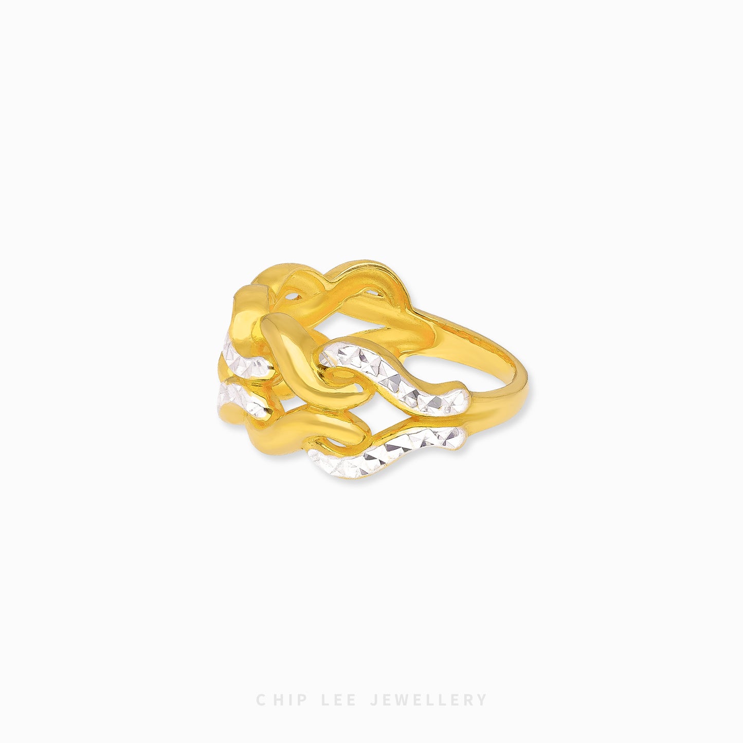 Duo Tone Wavy Ring
