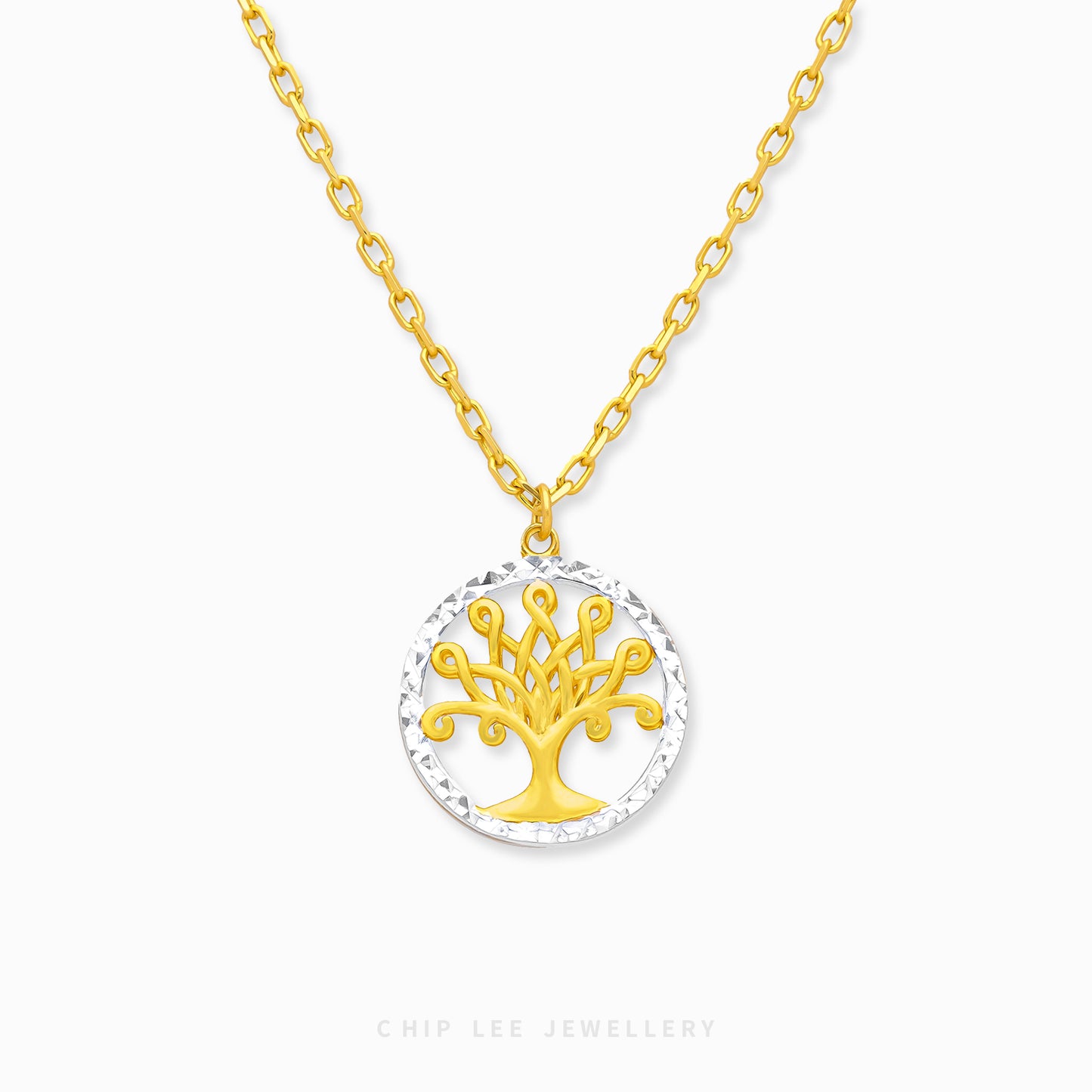 Duo Tone Tree Of Life Necklace