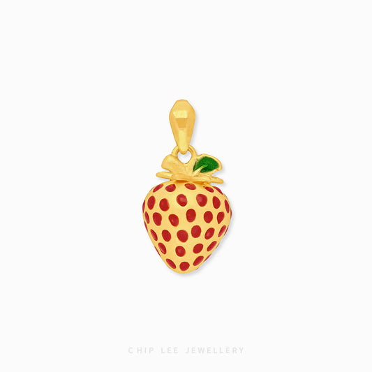 Enamel Strawberry Pendant
