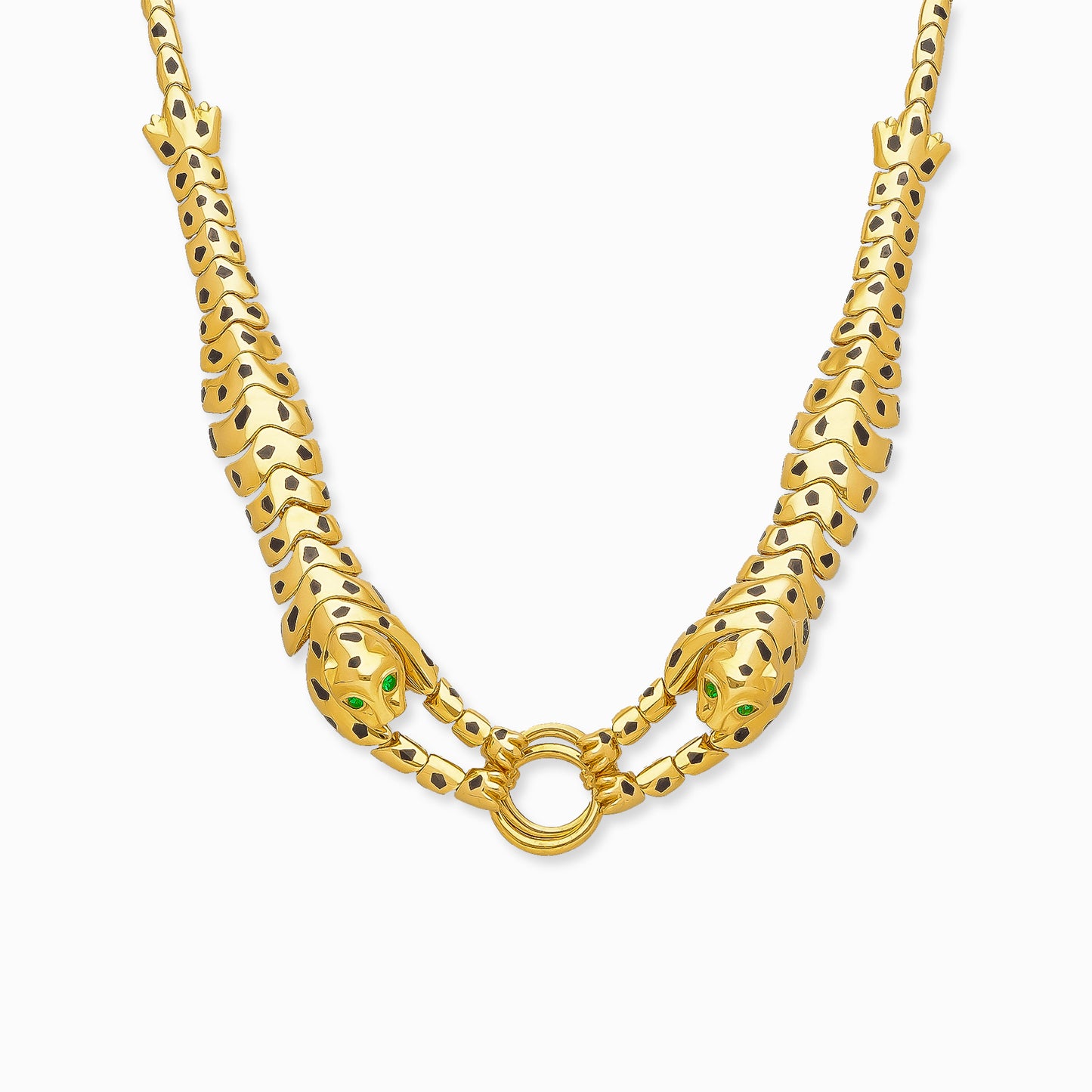 916 gold Leopard Necklace with a detailed pendant, hallmarked in Singapore for certified purity and authenticity.