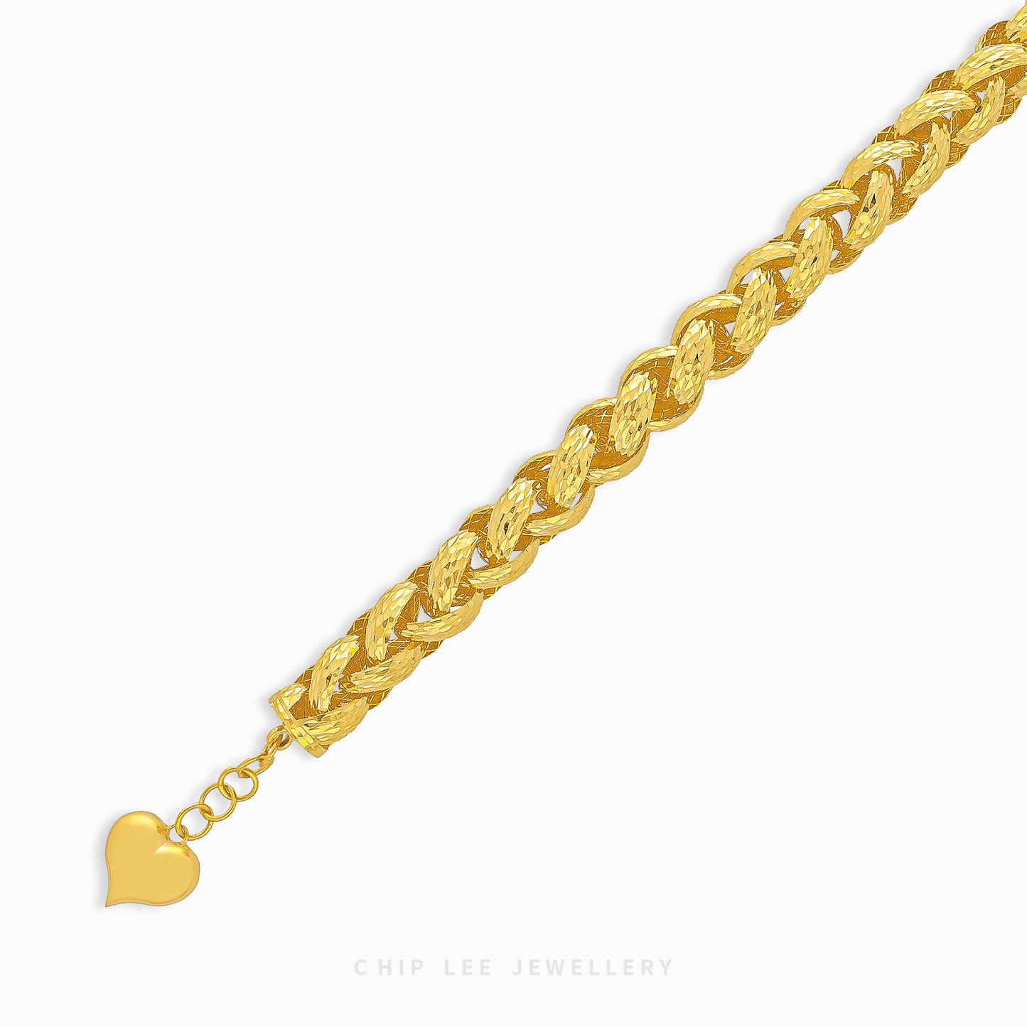 Chunky Heart Charm Bracelet