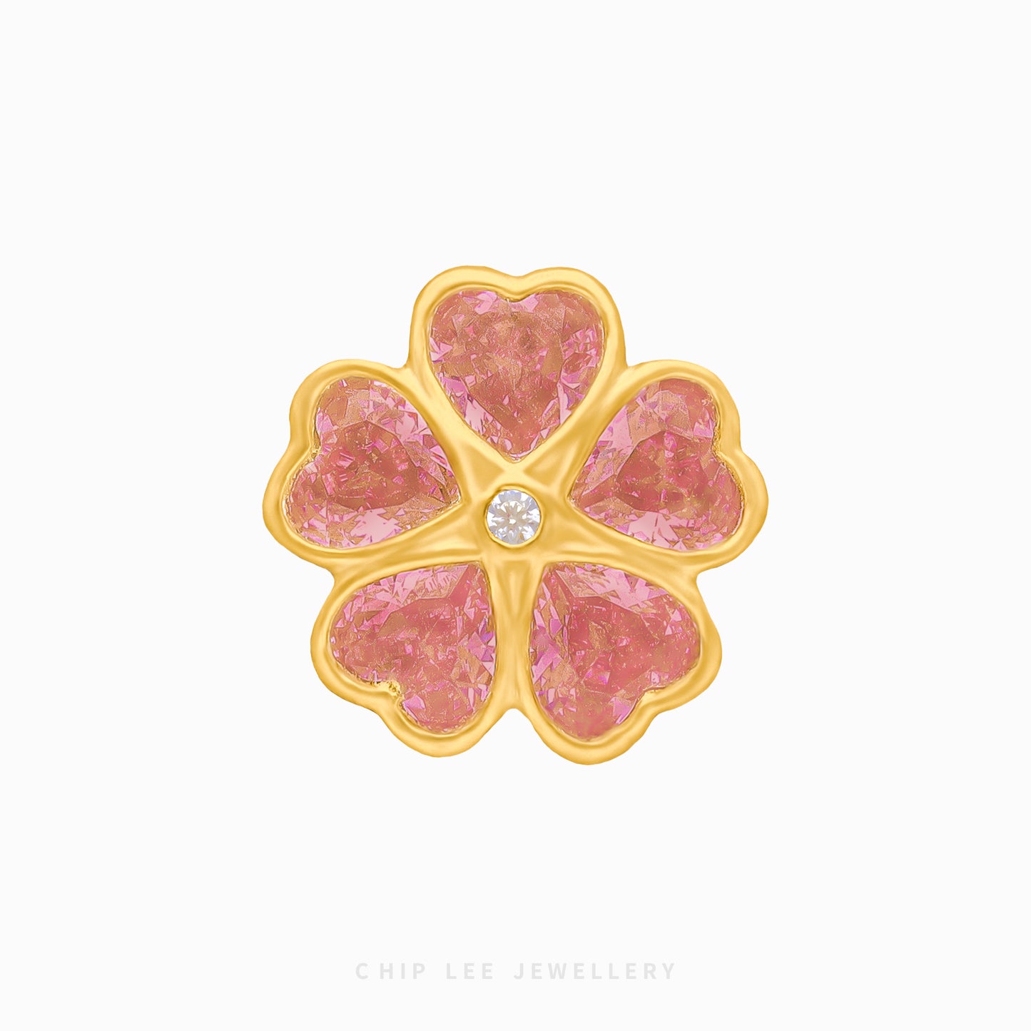 Double Sided Clover Heart Charm