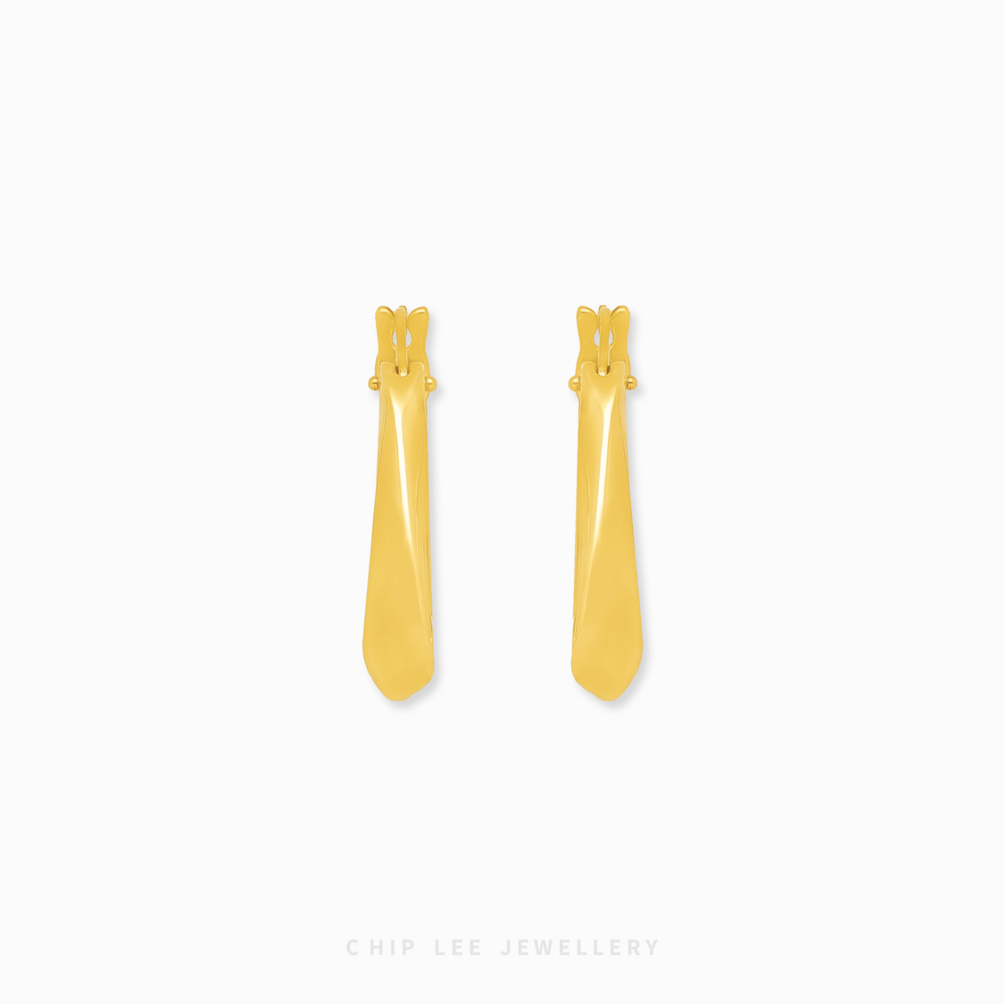 Hollow Rounded Triangular Hoop Earrings
