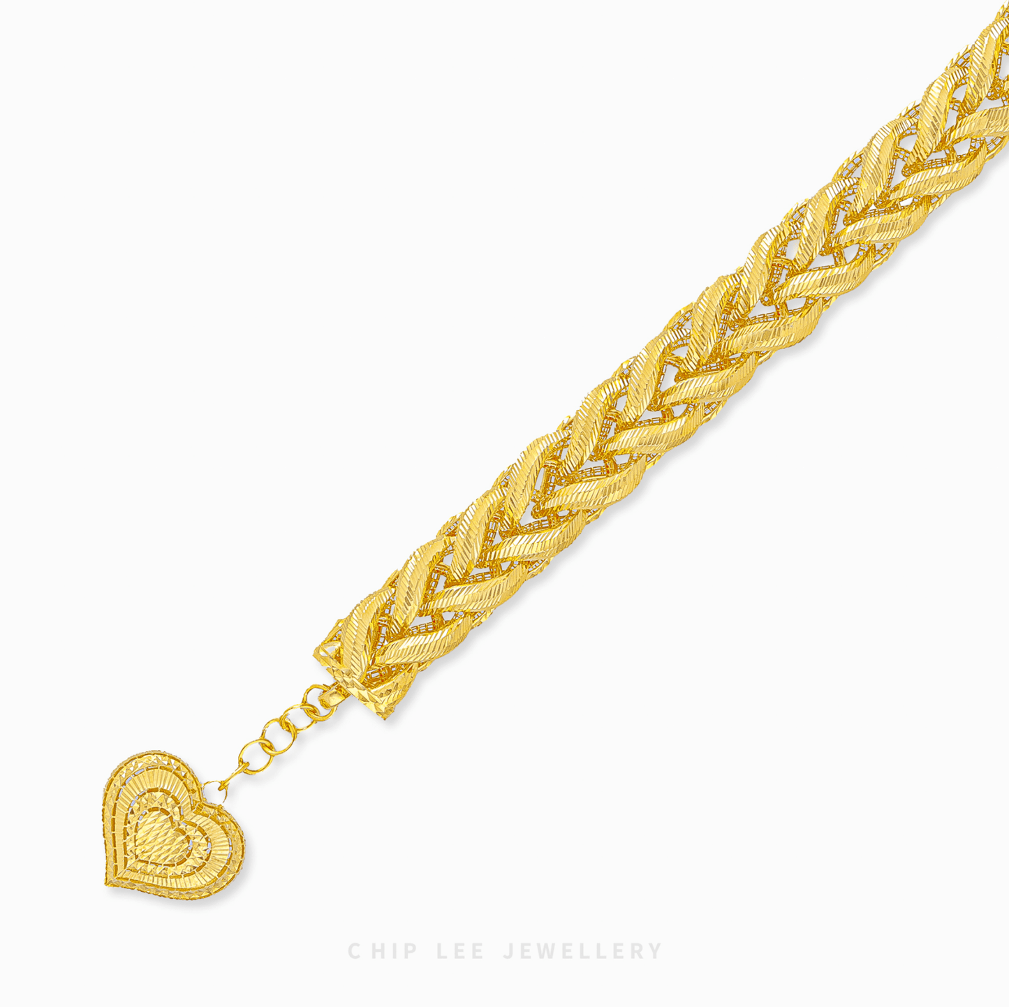 Chunky Heart Charm Bracelet