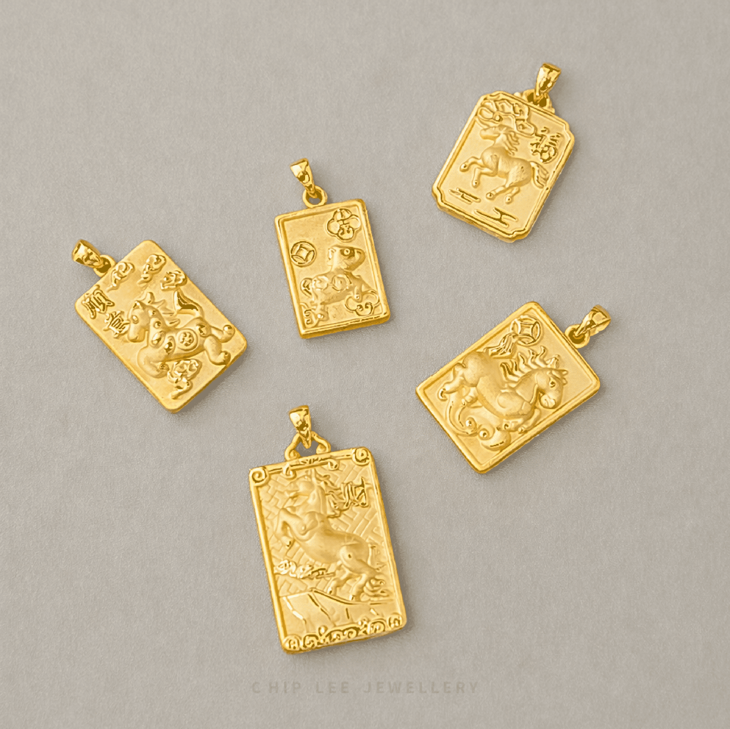 999 Pure Gold Auspicious Horse Pendant