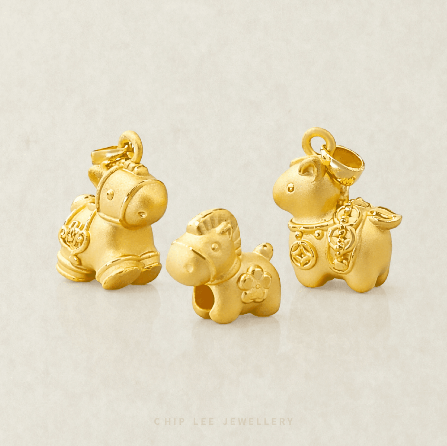 999 Pure Gold Horse Pendant