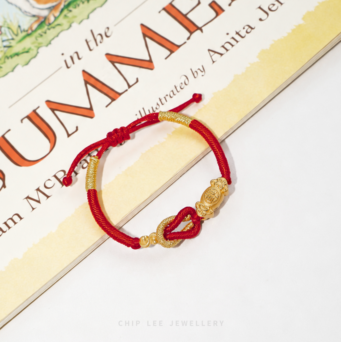 999 Golden Safety and Prosperity Adjustable Kids Bracelet