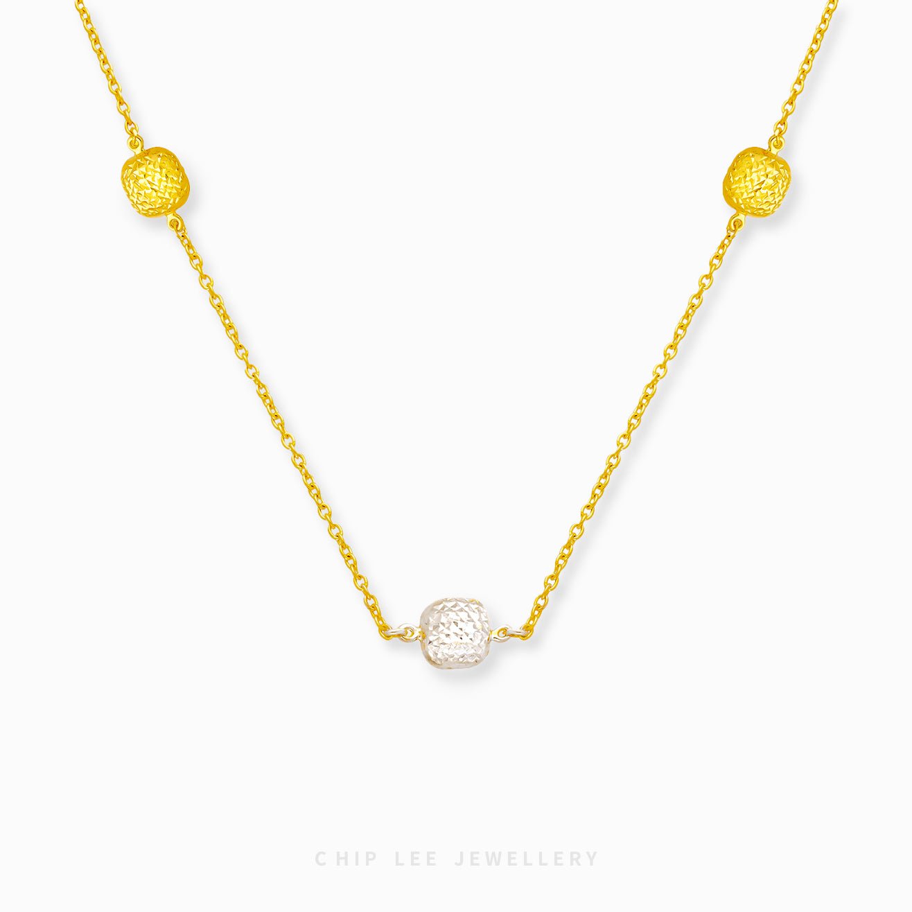 Duo Tone Square Necklace - Chip Lee Jewellery