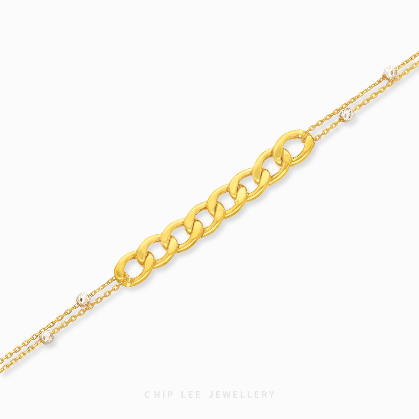 Duo Tone Mixed Chain Bracelet
