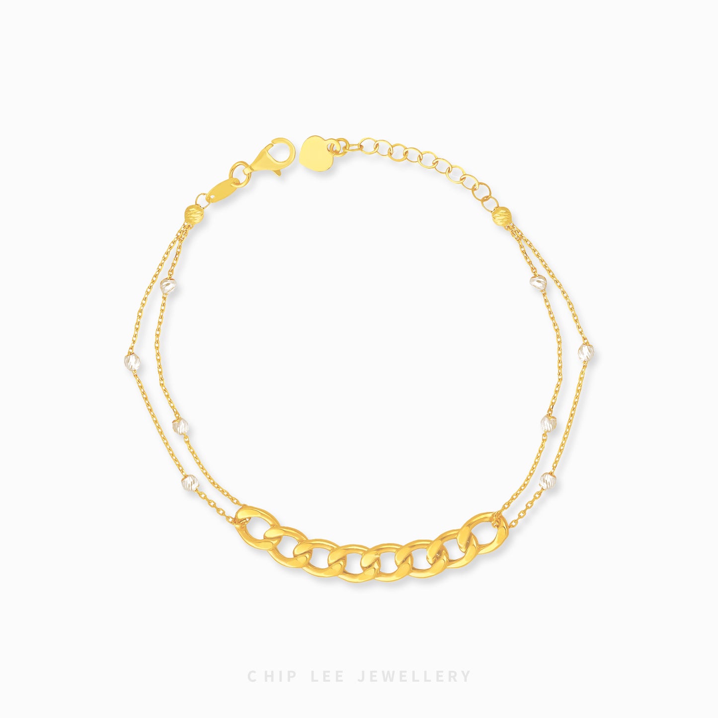 Duo Tone Mixed Chain Bracelet
