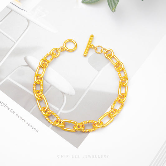 999 Pure Gold Link Chain Bracelet