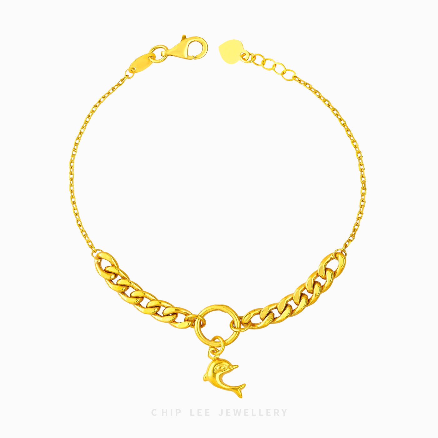 Dolphin Charm Mixed Chain Bracelet - Chip Lee Jewellery