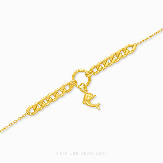 Dolphin Charm Mixed Chain Bracelet - Chip Lee Jewellery
