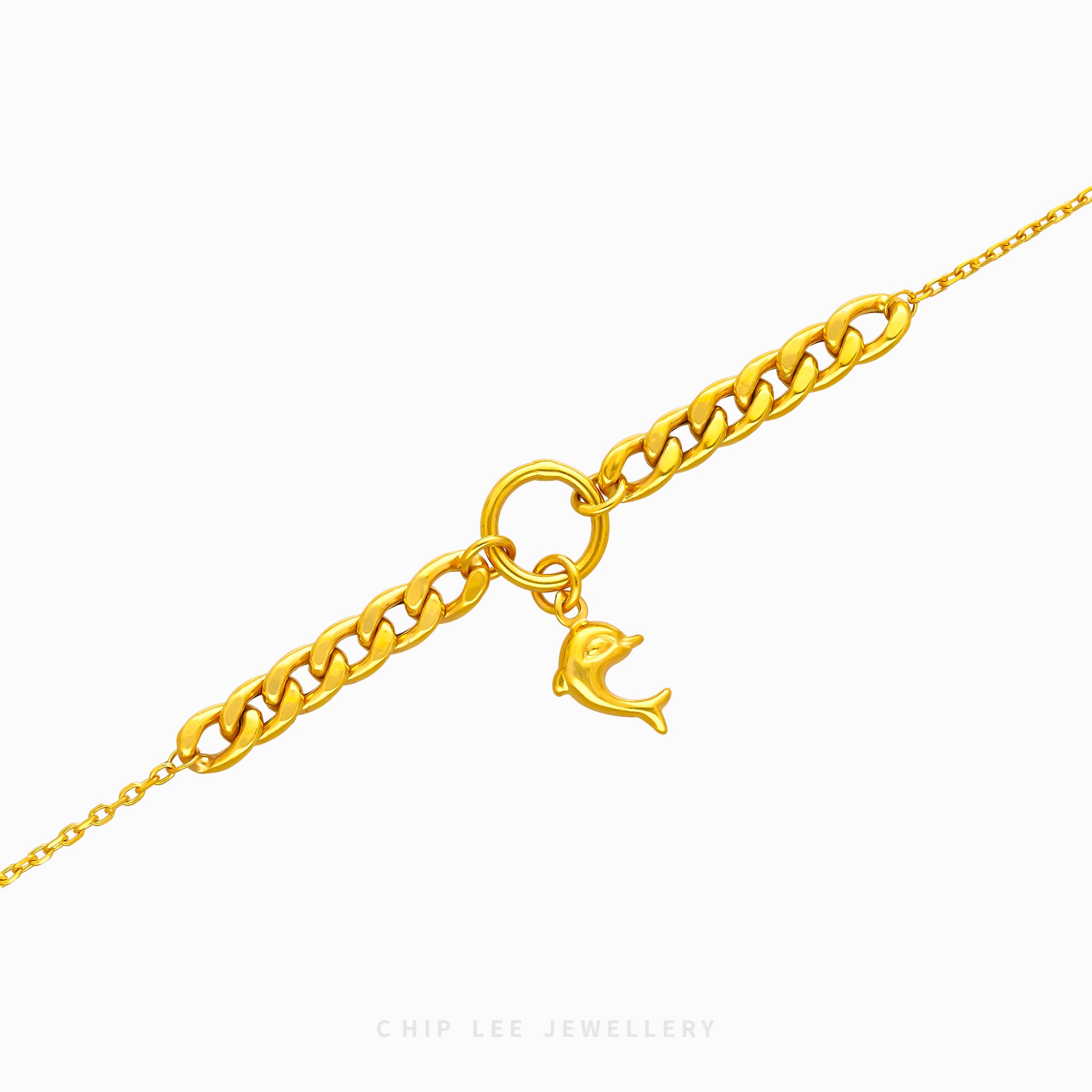 Dolphin Charm Mixed Chain Bracelet - Chip Lee Jewellery