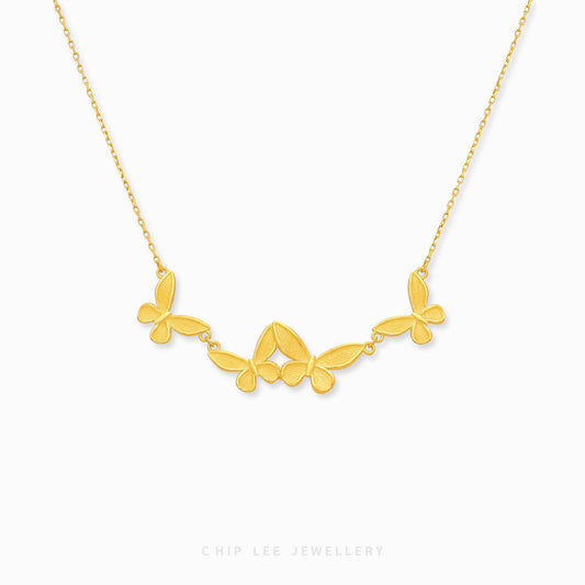 999 | 24K Gold Mariposa Butterfly Necklace