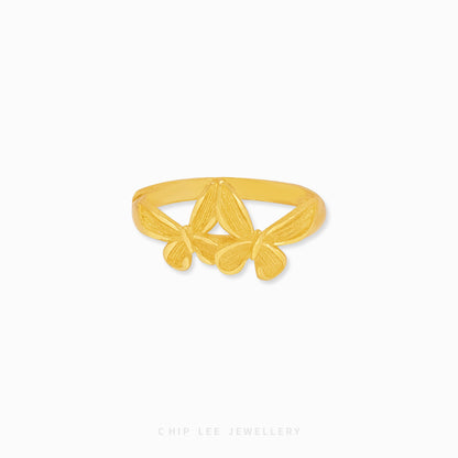 999 | 24K Gold Mariposa Butterfly Ring