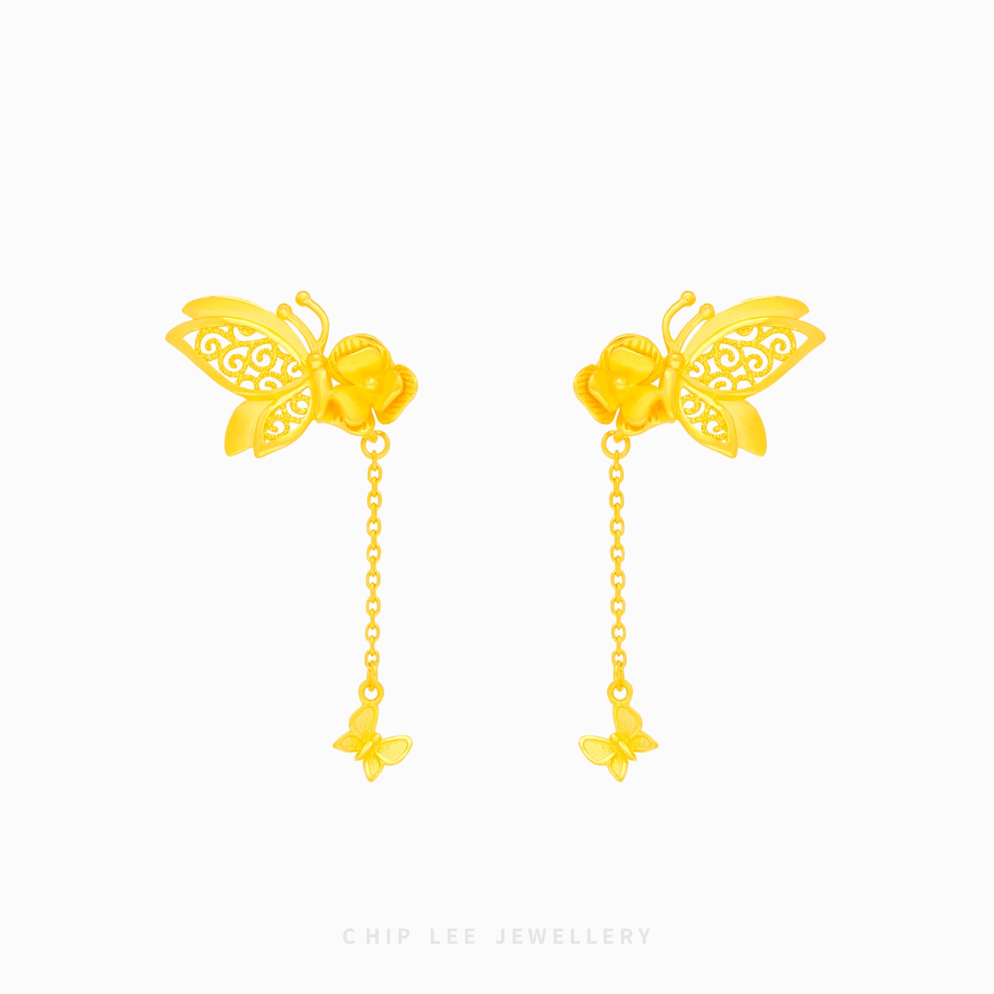 999 Floral Butterfly Earring - Chip Lee Jewellery