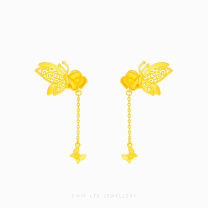 999 Floral Butterfly Earring - Chip Lee Jewellery