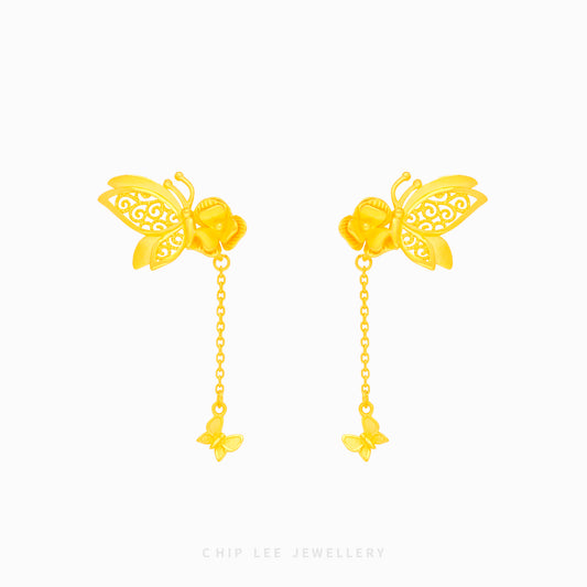 999 Floral Butterfly Earring