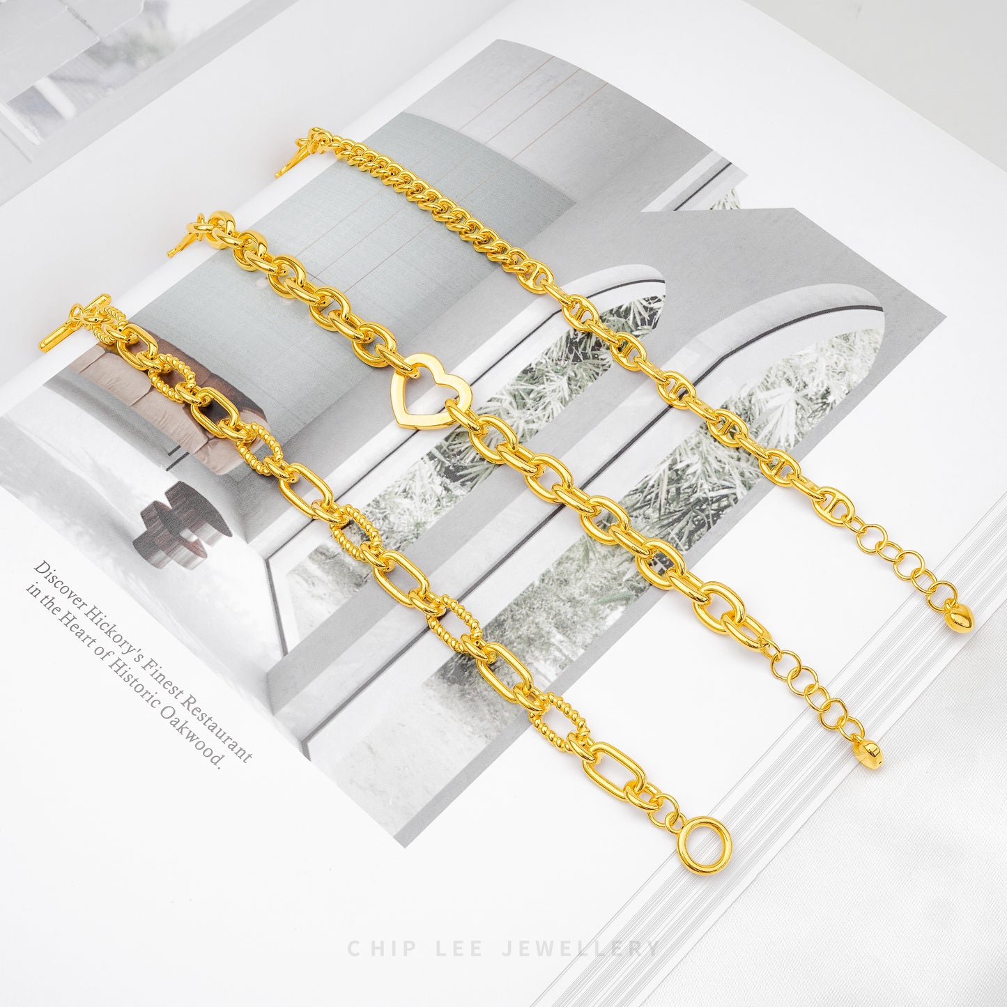 999 Pure Gold Hollow Heart Bracelet