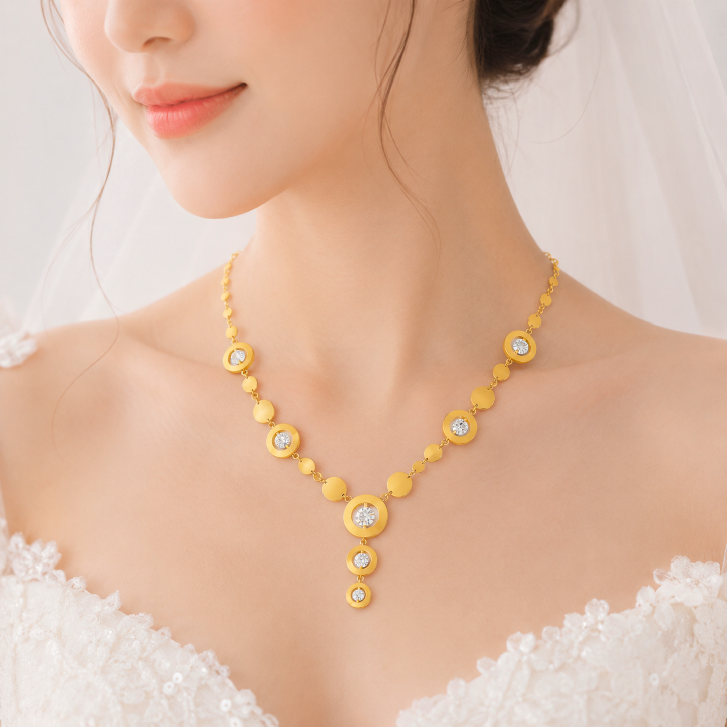 Duo Tone Oracle Statement Necklace