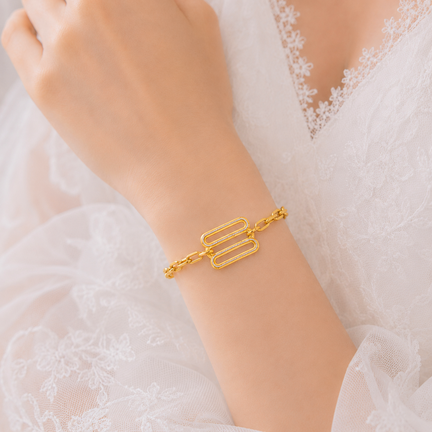 Duo Tone Trinity Bracelet