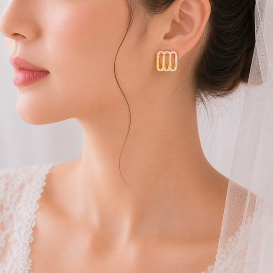 Duo Tone Trinity Studs