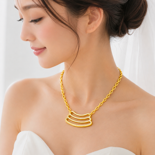 Duo Tone Trinity Necklace