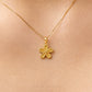 999 Pure Gold Floral Pendant