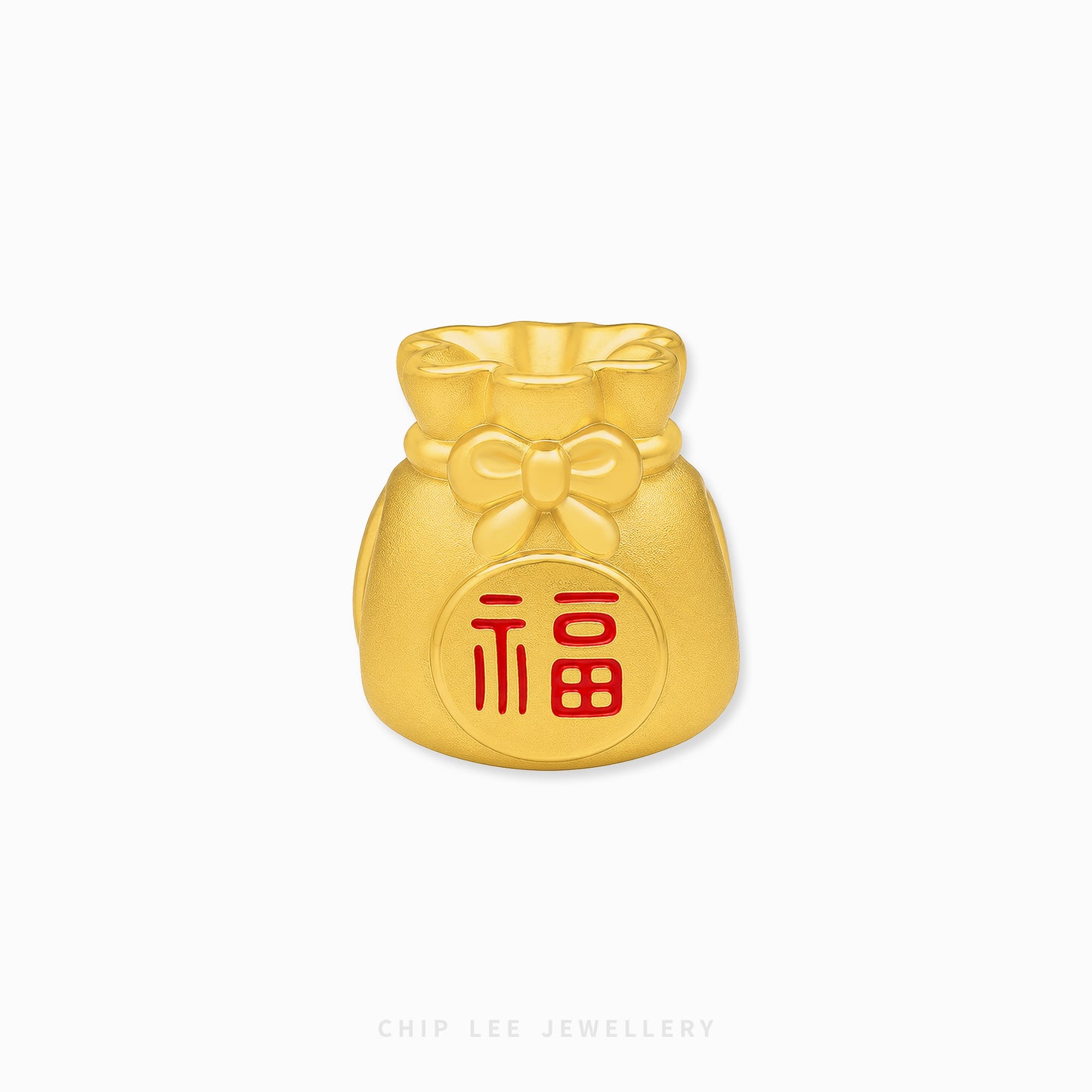 999 Pure Gold Prosperity Money Bag Charm