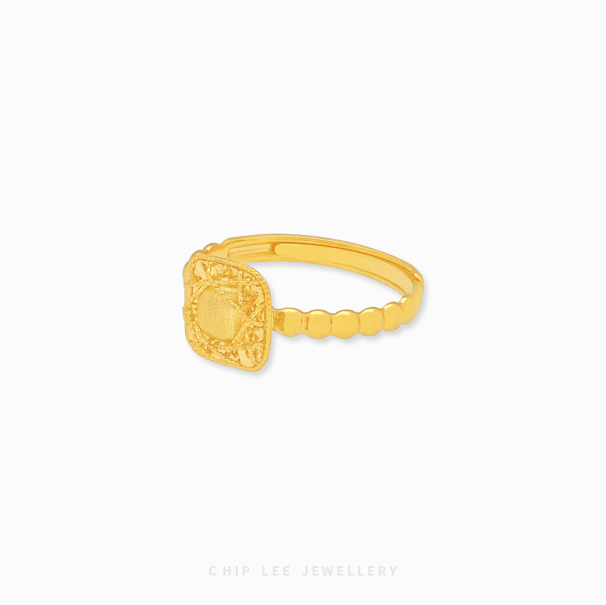 999 | 24K Gold Kare Ring with refined silhouette, perfect for stacking and achieving minimalistic style in timeless luxury jewelry.